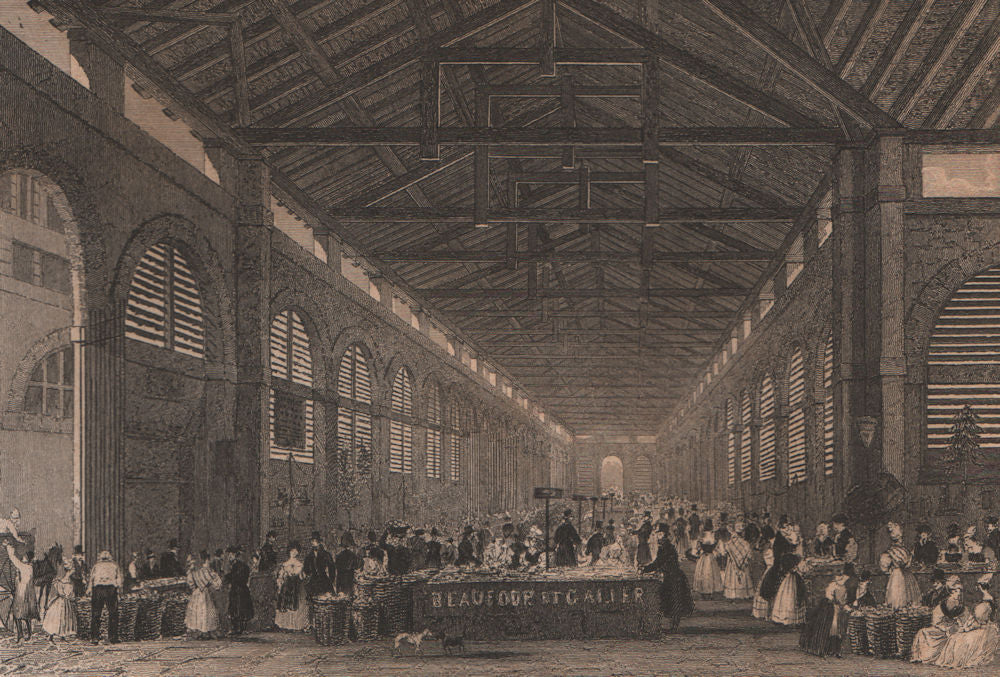 PARIS. La Marche de St Germain. BICKNELL 1845 old antique print picture